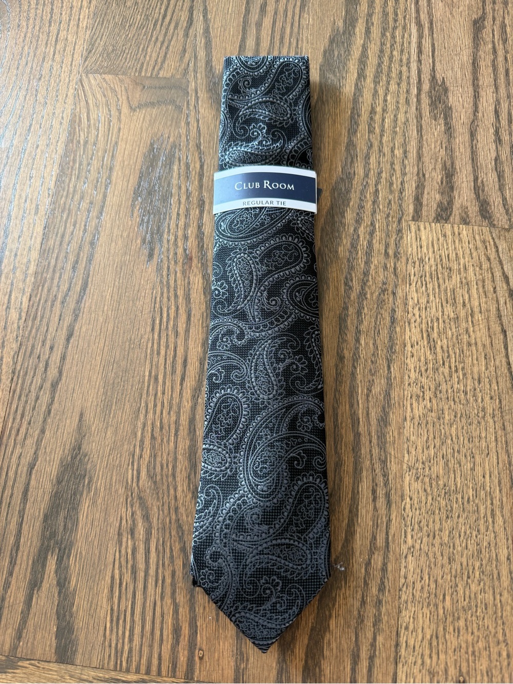 NWT Club Room Black Classic Paisley Men's Tie
